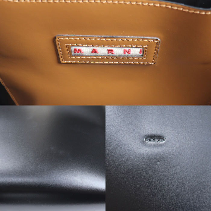 MARNI マルニ MUSEO スモール 2Wayショルダーバッグ ブラウン ブラック SHMPV01TY0 レディース【中古】【美品】