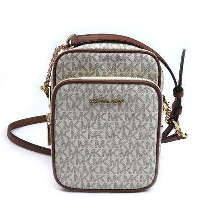 Michael Kors マイケルコース ET SET TRAVEL NS チェーン クロスボディ ミディアム ショルダーバッグ バニラ 35F1GTVC2B レディース【中古】