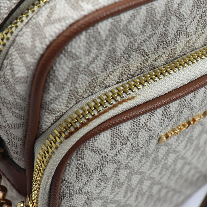 Michael Kors マイケルコース ET SET TRAVEL NS チェーン クロスボディ ミディアム ショルダーバッグ バニラ 35F1GTVC2B レディース【中古】