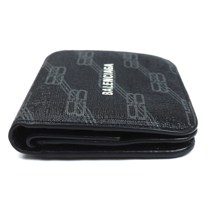 BALENCIAGA バレンシアガ シグネチャー 二つ折り財布 ブラック 594216 ユニセックス【中古】