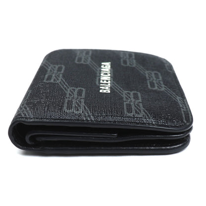 BALENCIAGA バレンシアガ シグネチャー 二つ折り財布 ブラック 594216 ユニセックス【中古】