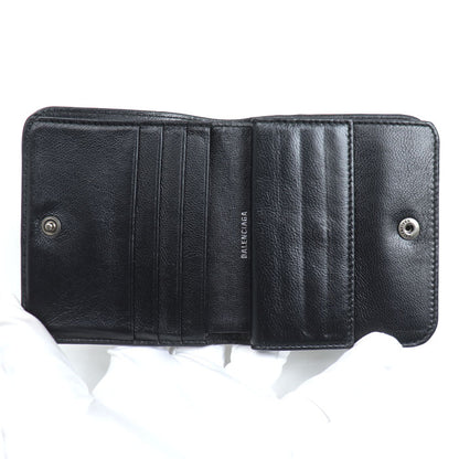 BALENCIAGA バレンシアガ シグネチャー 二つ折り財布 ブラック 594216 ユニセックス【中古】