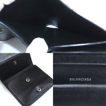 BALENCIAGA バレンシアガ シグネチャー 二つ折り財布 ブラック 594216 ユニセックス【中古】