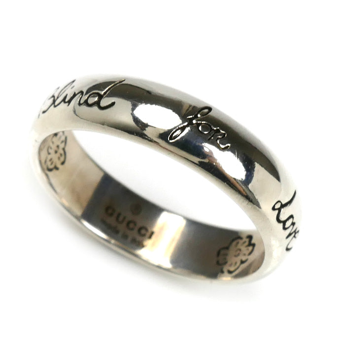GUCCI グッチ シルバー925 Blind For Love インターロッキング リング・指輪 455247 J8400 0701 14.5号 3.7g ユニセックス【中古】
