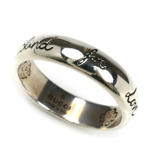 GUCCI グッチ シルバー925 Blind For Love インターロッキング リング・指輪 455247 J8400 0701 14.5号 3.7g ユニセックス【中古】