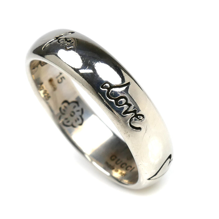 GUCCI グッチ シルバー925 Blind For Love インターロッキング リング・指輪 455247 J8400 0701 14.5号 3.7g ユニセックス【中古】
