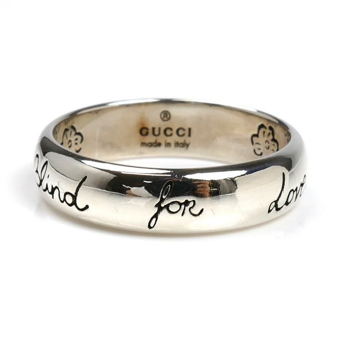 GUCCI グッチ シルバー925 Blind For Love インターロッキング リング・指輪 455247 J8400 0701 14.5号 3.7g ユニセックス【中古】