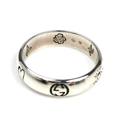 GUCCI グッチ シルバー925 Blind For Love インターロッキング リング・指輪 455247 J8400 0701 14.5号 3.7g ユニセックス【中古】