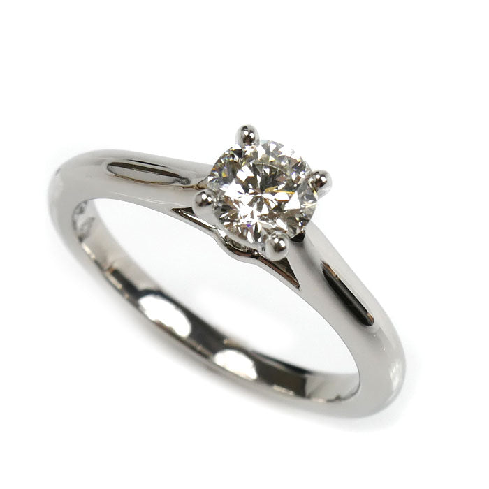 CARTIER カルティエ Pt950プラチナ ソリテール リング・指輪 N4139250 ダイヤモンド0.40ct 8号 48 3.9g レディース【中古】【美品】