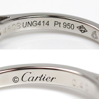 CARTIER カルティエ Pt950プラチナ ソリテール リング・指輪 N4139250 ダイヤモンド0.40ct 8号 48 3.9g レディース【中古】【美品】