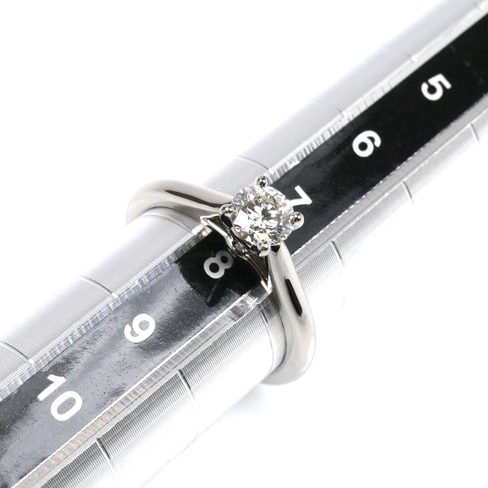 CARTIER カルティエ Pt950プラチナ ソリテール リング・指輪 N4139250 ダイヤモンド0.40ct 8号 48 3.9g レディース【中古】【美品】