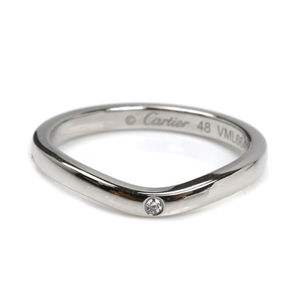 CARTIER カルティエ Pt950プラチナ バレリーナ ウェディング リング・指輪 B4092948 ダイヤモンド 8号 48 3.1g レディース【中古】【美品】