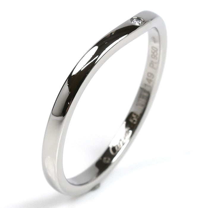 CARTIER カルティエ Pt950プラチナ バレリーナ ウェディング リング・指輪 B4092959 ダイヤモンド 19号 59 3.6g レディース【中古】【美品】