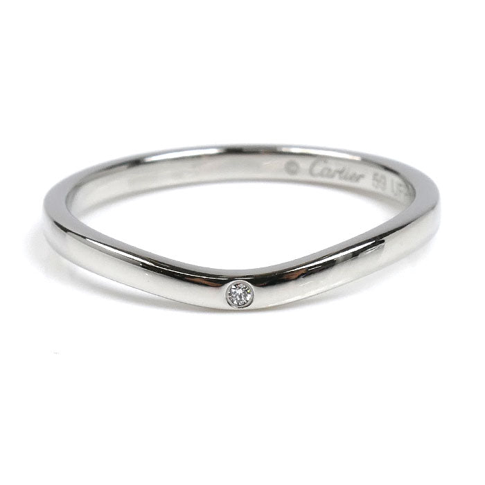 CARTIER カルティエ Pt950プラチナ バレリーナ ウェディング リング・指輪 B4092959 ダイヤモンド 19号 59 3.6g レディース【中古】【美品】