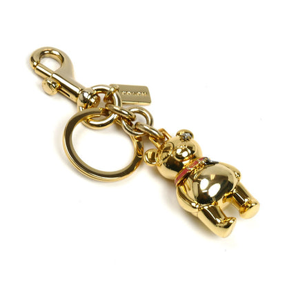 COACH コーチ 3D メタル テディ ベアー キーホルダー ゴールド F87166 レディース【中古】
