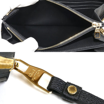 LOUIS VUITTON ルイ・ヴィトン ジッピー･ウォレット 長財布 ラウンドファスナー モノグラム･アンプラント ブラック M80481 IC レディース【中古】【美品】