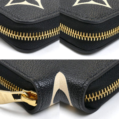 LOUIS VUITTON ルイ・ヴィトン ジッピー･ウォレット 長財布 ラウンドファスナー モノグラム･アンプラント ブラック M80481 IC レディース【中古】【美品】