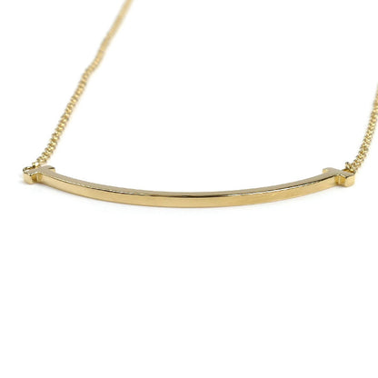 TIFFANY&Co. ティファニー K18YG イエローゴールド Tスマイル スモール ネックレス 60011679 3.0g 40/45cm レディース【中古】