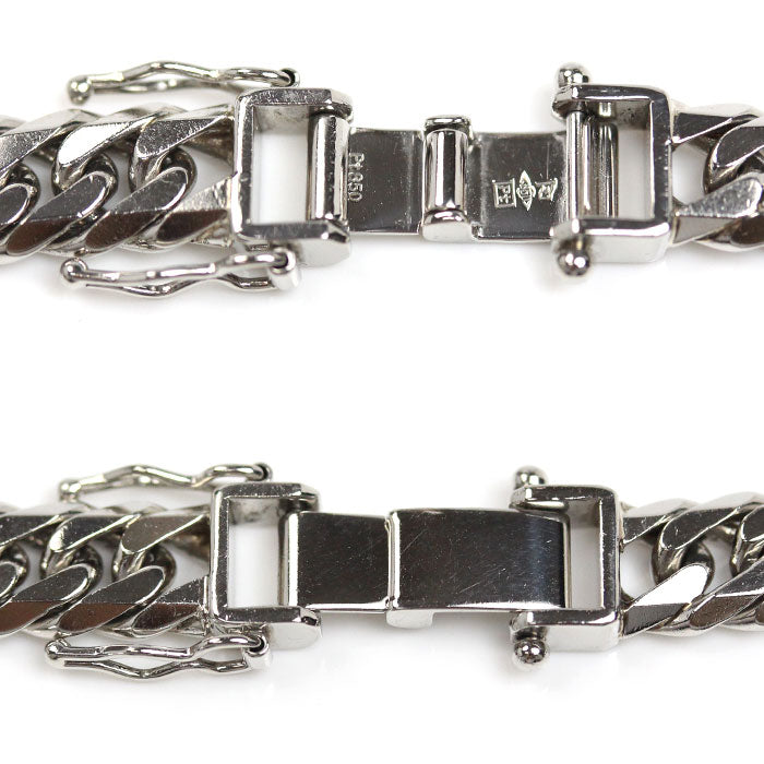 Pt850プラチナ ネックレス 喜平6面Wカット 100.1g 51cm メンズ【中古】