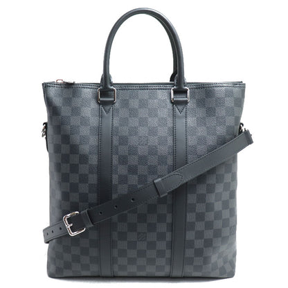 LOUIS VUITTON ルイ・ヴィトン アントン 2Wayショルダーバッグ ダミエ グラフィット ブラック グレー N40000 IC メンズ【中古】【美品】