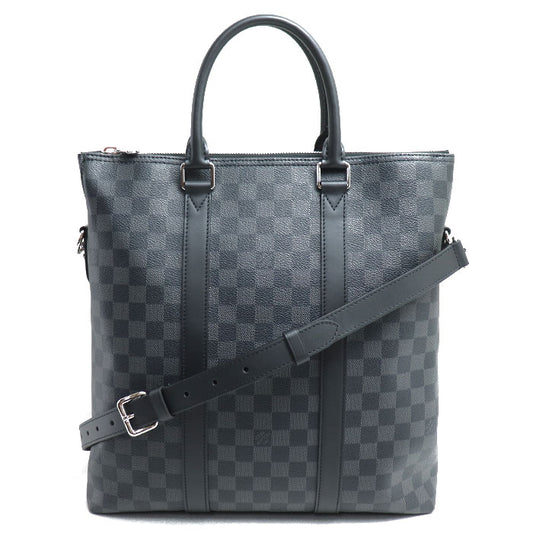 LOUIS VUITTON ルイ・ヴィトン アントン 2Wayショルダーバッグ ダミエ グラフィット ブラック グレー N40000 IC メンズ【中古】【美品】