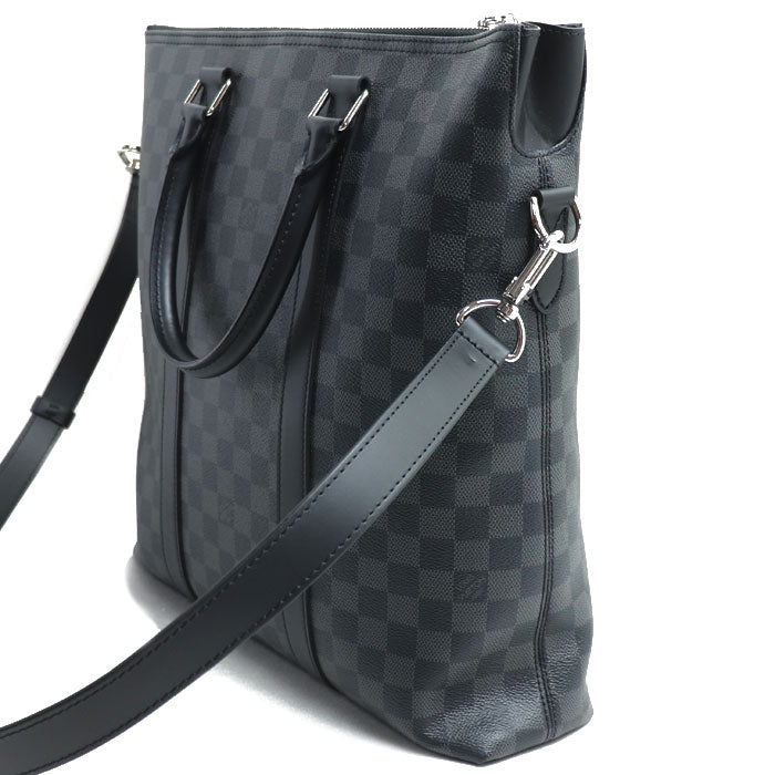 LOUIS VUITTON ルイ・ヴィトン アントン 2Wayショルダーバッグ ダミエ グラフィット ブラック グレー N40000 IC メンズ【中古】【美品】