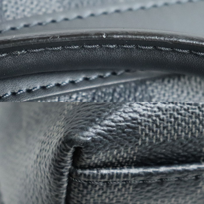 LOUIS VUITTON ルイ・ヴィトン アントン 2Wayショルダーバッグ ダミエ グラフィット ブラック グレー N40000 IC メンズ【中古】【美品】