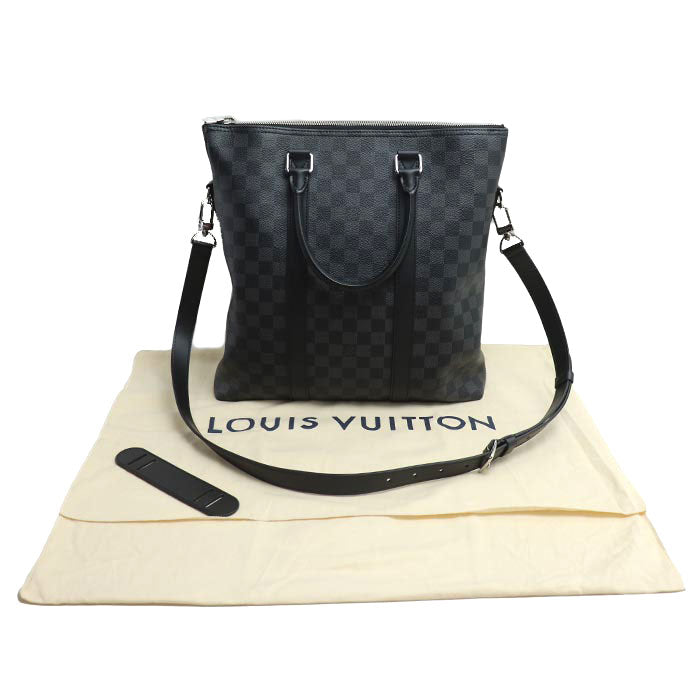 LOUIS VUITTON ルイ・ヴィトン アントン 2Wayショルダーバッグ ダミエ グラフィット ブラック グレー N40000 IC メンズ【中古】【美品】