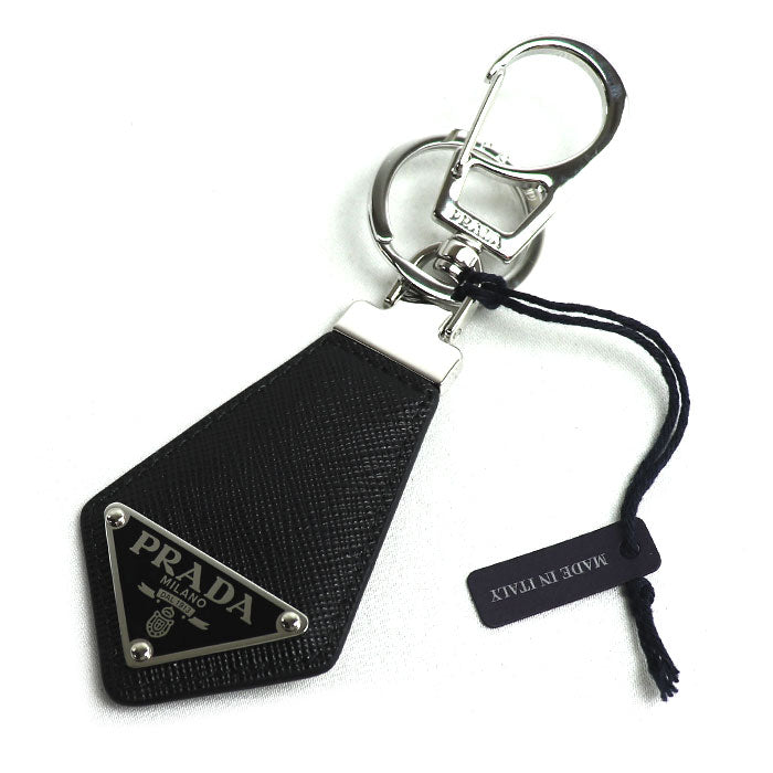PRADA プラダ サフィアーノレザー キーチェーン キーホルダー ブラック