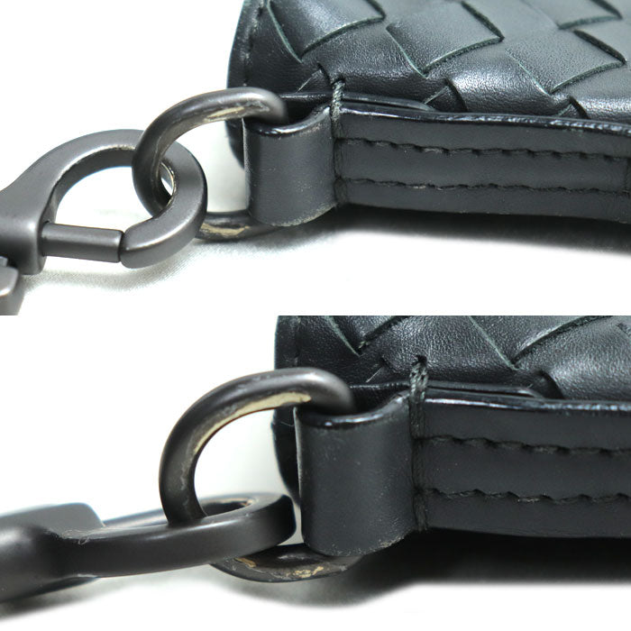 BOTTEGAVENETA ボッテガヴェネタ イントレチャート ショルダーバッグ グレー 276357 メンズ【中古】