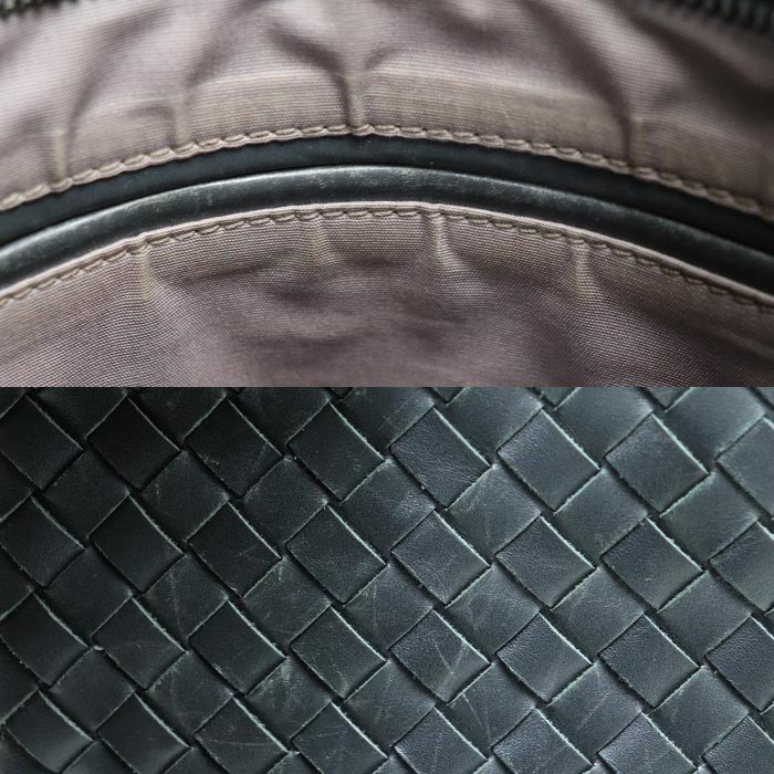 BOTTEGAVENETA ボッテガヴェネタ イントレチャート ショルダーバッグ グレー 276357 メンズ【中古】