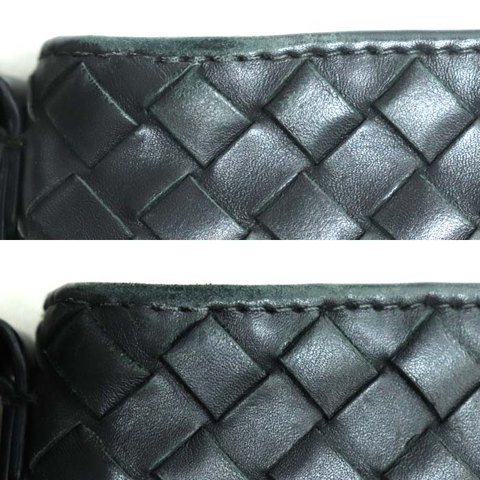 BOTTEGAVENETA ボッテガヴェネタ イントレチャート ショルダーバッグ グレー 276357 メンズ【中古】
