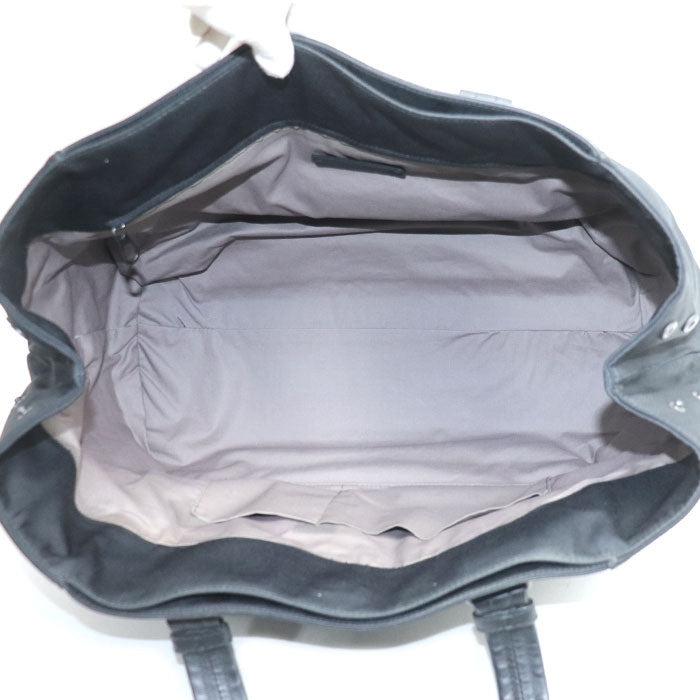 BOTTEGAVENETA ボッテガヴェネタ ハイテクキャンバス イントレチャート トートバッグ ブラック 452662 メンズ【中古】