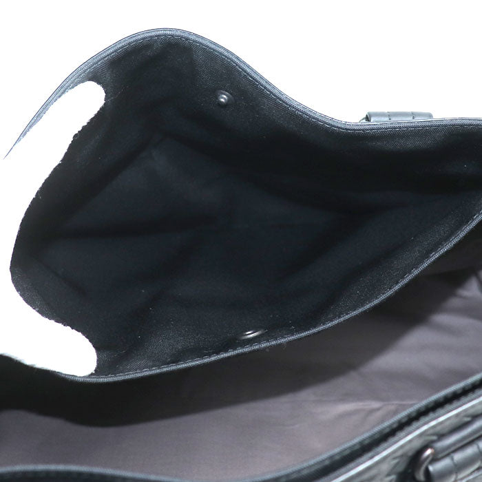 BOTTEGAVENETA ボッテガヴェネタ ハイテクキャンバス イントレチャート トートバッグ ブラック 452662 メンズ【中古】