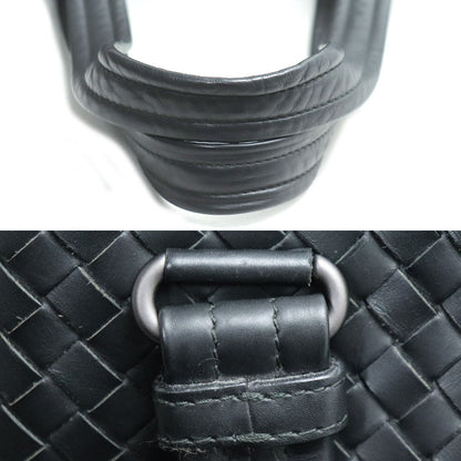 BOTTEGAVENETA ボッテガヴェネタ ハイテクキャンバス イントレチャート トートバッグ ブラック 452662 メンズ【中古】