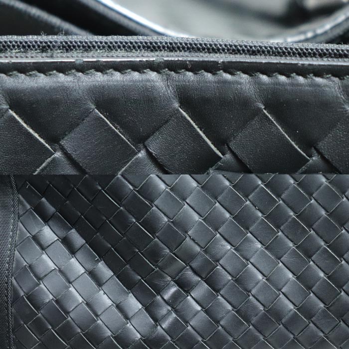BOTTEGAVENETA ボッテガヴェネタ ハイテクキャンバス イントレチャート トートバッグ ブラック 452662 メンズ【中古】