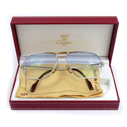 CARTIER カルティエ メガネ ブルー 度入 ユニセックス 59□14 140 【中古】