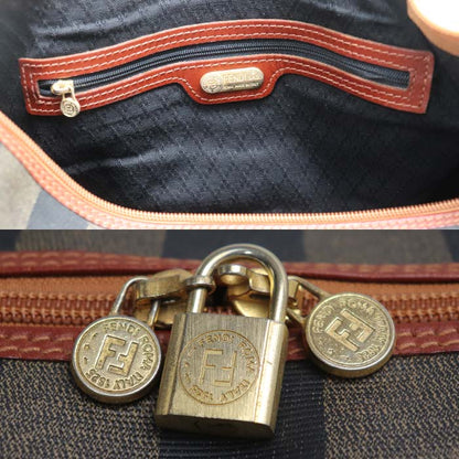 FENDI フェンディ ペカン ボストンバッグ カーキ ブラウン レディース【中古】