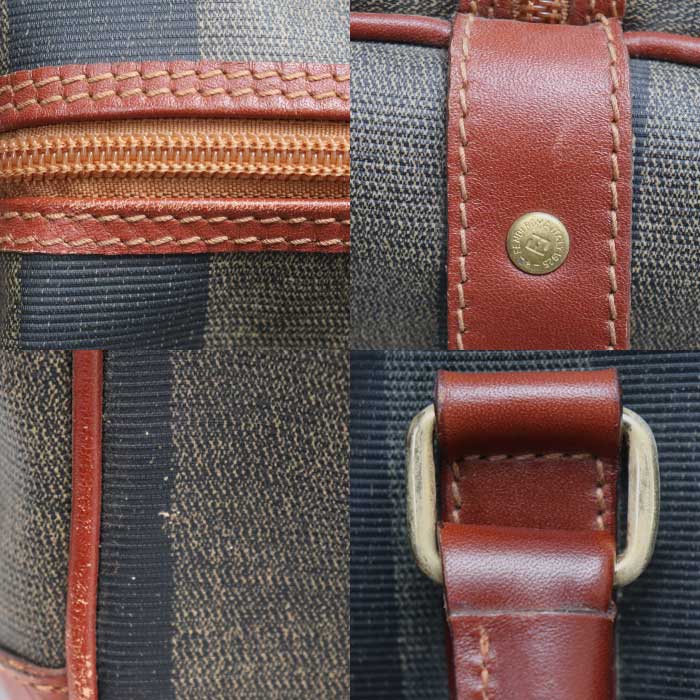 FENDI フェンディ ペカン ボストンバッグ カーキ ブラウン レディース【中古】