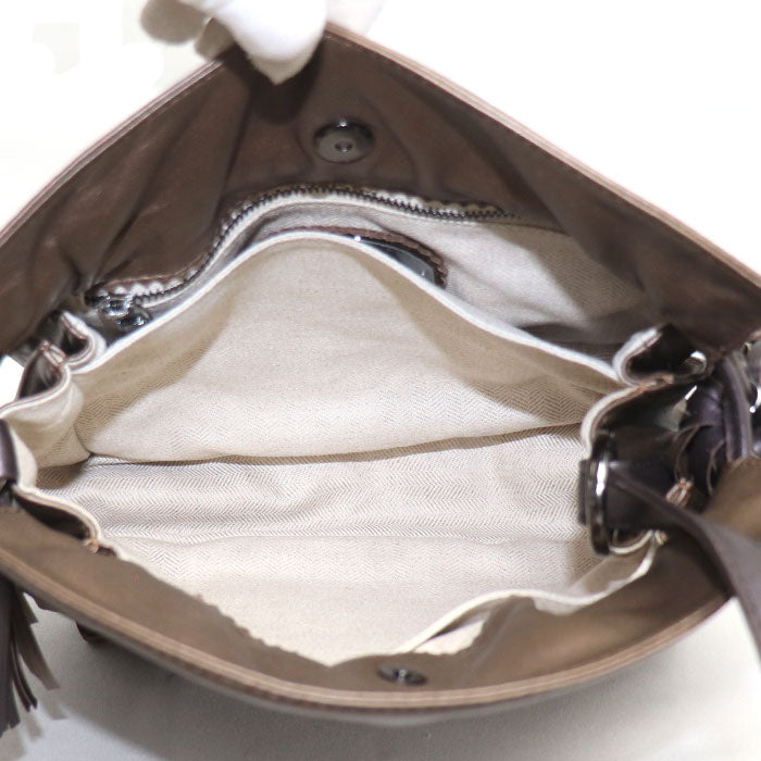 LOEWE ロエベ フラメンコ レザー 2Wayショルダーバッグ ブラウン レディース【中古】