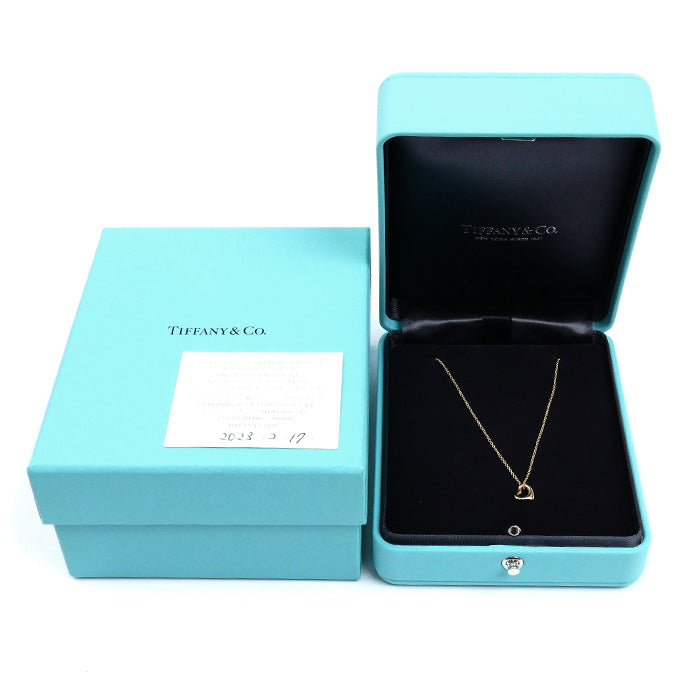 TIFFANY&Co. ティファニー K18PG ピンクゴールド オープンハート ネックレス 60957428 1.6g 41cm レディース【中古】【美品】