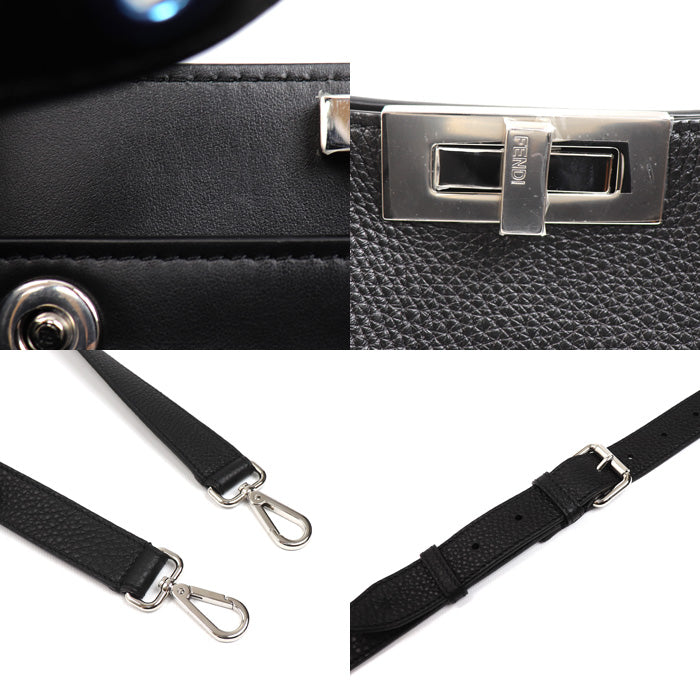 FENDI フェンディ ピーカブー X-Lite スモール 2Wayショルダーバッグ ブラック 7VA611 AH8Z F0GXN レディース【中古】【美品】