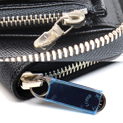 LOUIS VUITTON ルイ・ヴィトン ジッピー オーガナイザー 長財布 ラウンドファスナー ダミエ グラフィット ブラック N63077 CA4180 メンズ【中古】【美品】