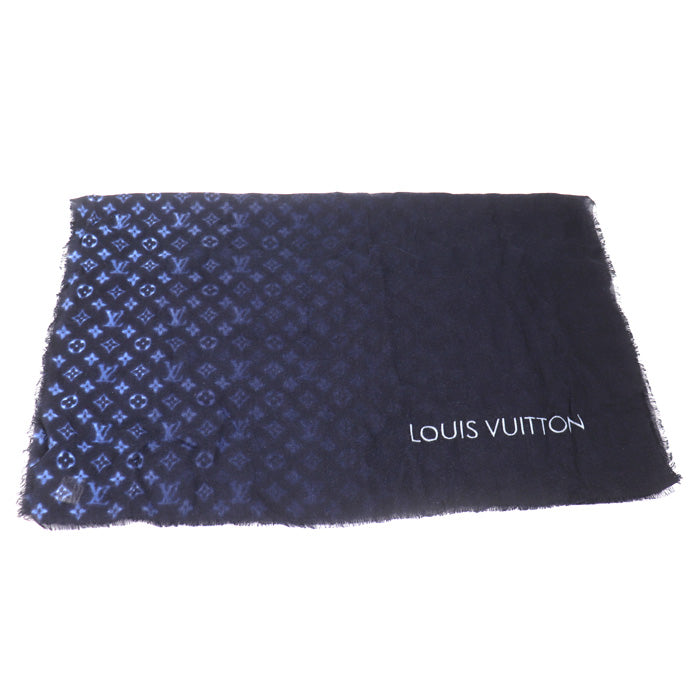 LOUIS VUITTON ルイ・ヴィトン ストール ネイビー グラデーション ユニセックス【中古】