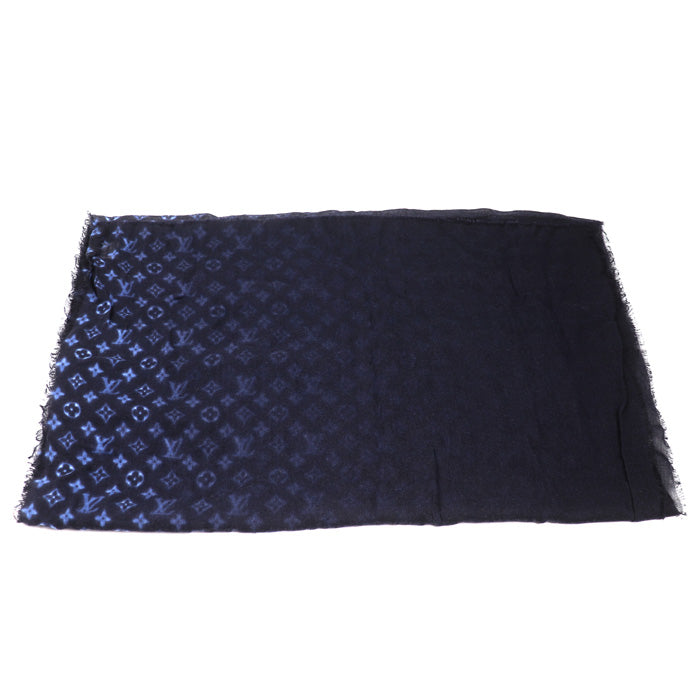 LOUIS VUITTON ルイ・ヴィトン ストール ネイビー グラデーション ユニセックス【中古】