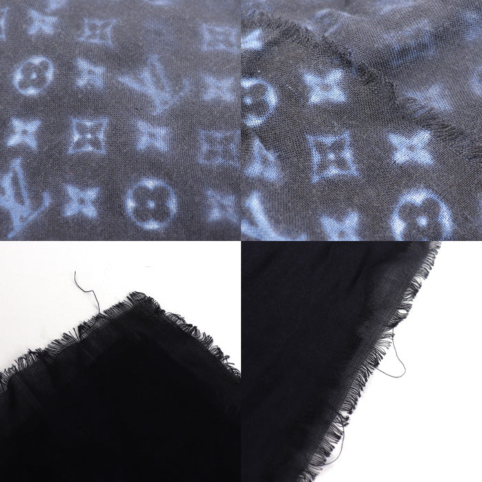 LOUIS VUITTON ルイ・ヴィトン ストール ネイビー グラデーション ユニセックス【中古】