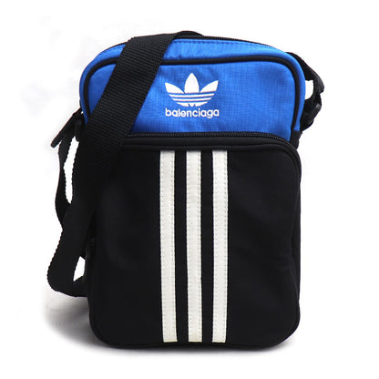 BALENCIAGA バレンシアガ アディダス コラボ ショルダーバッグ ブラック ブルー 725437 ユニセックス【中古】