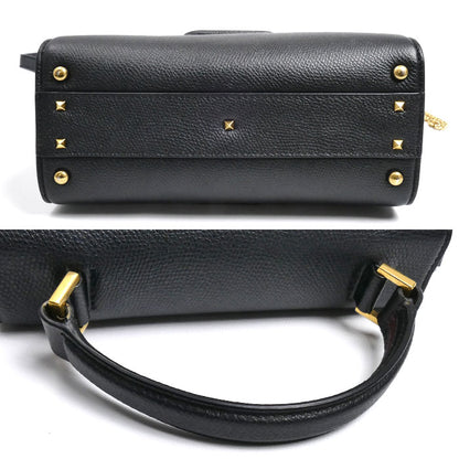 Valentino Garavani ヴァレンティノ・ガラヴァーニ Vスリング スモール 2Wayショルダーバッグ ブラック ZW2B0F53KGW レディース【中古】