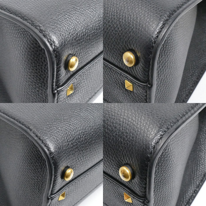 Valentino Garavani ヴァレンティノ・ガラヴァーニ Vスリング スモール 2Wayショルダーバッグ ブラック ZW2B0F53KGW レディース【中古】