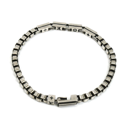 LOUIS VUITTON ルイ・ヴィトン シルバー925 LV テーラー ブレスレット M1149L VA2284 L 32.6g 22.5cm メンズ【中古】